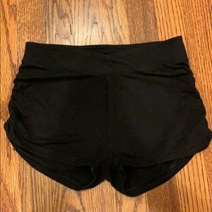 Black Slim Gym Shorts